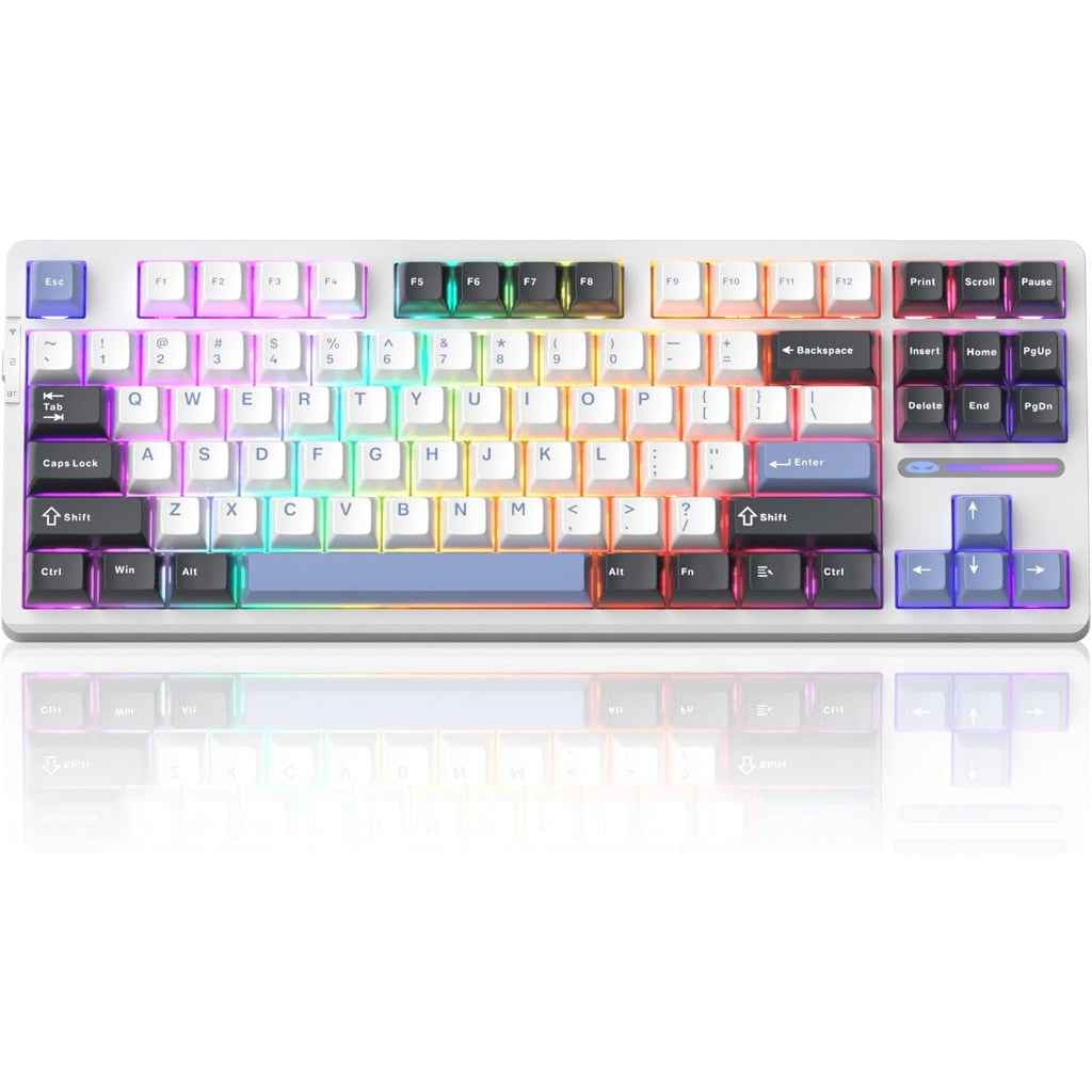 MageGee LIGHT87 2.4G/USB-C/BT5.0 8000mAh Wireless Creamy Keyboard