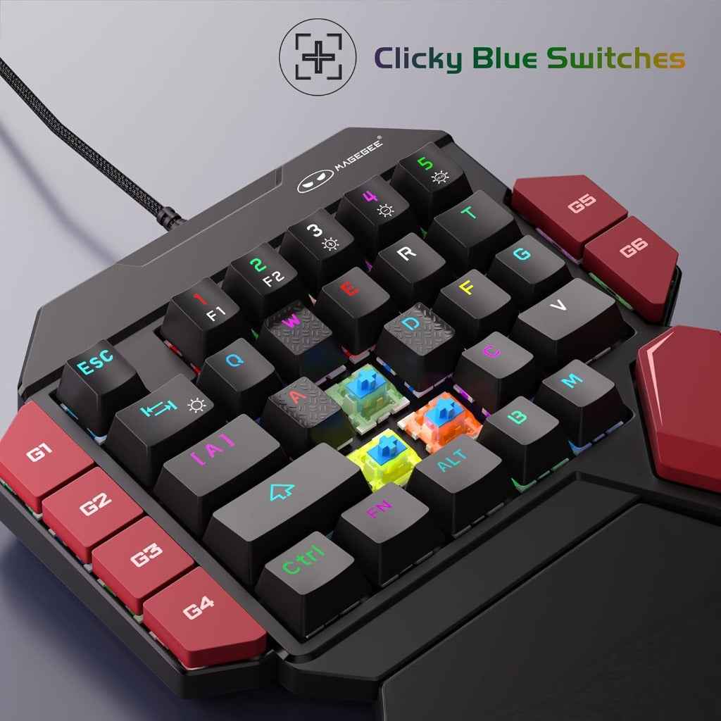 MageGee One Handed Professional Gaming Keyboard
