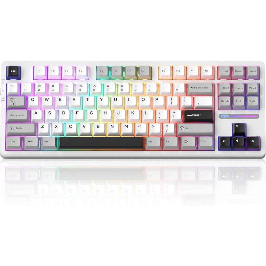 MageGee LIGHT87 2.4G/USB-C/BT5.0 8000mAh Wireless Creamy Keyboard