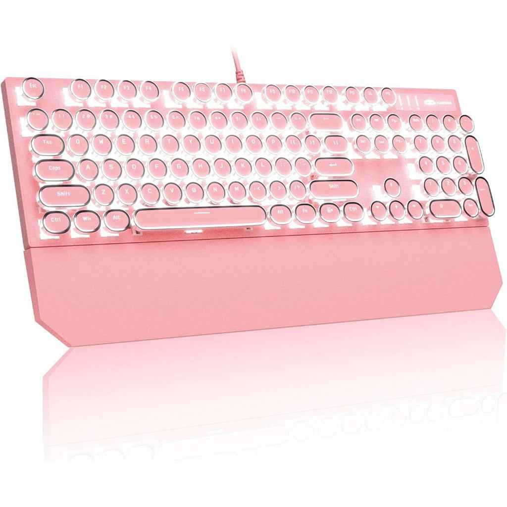 MageGee Typewriter Mechanical Gaming Keyboard, Retro Punk