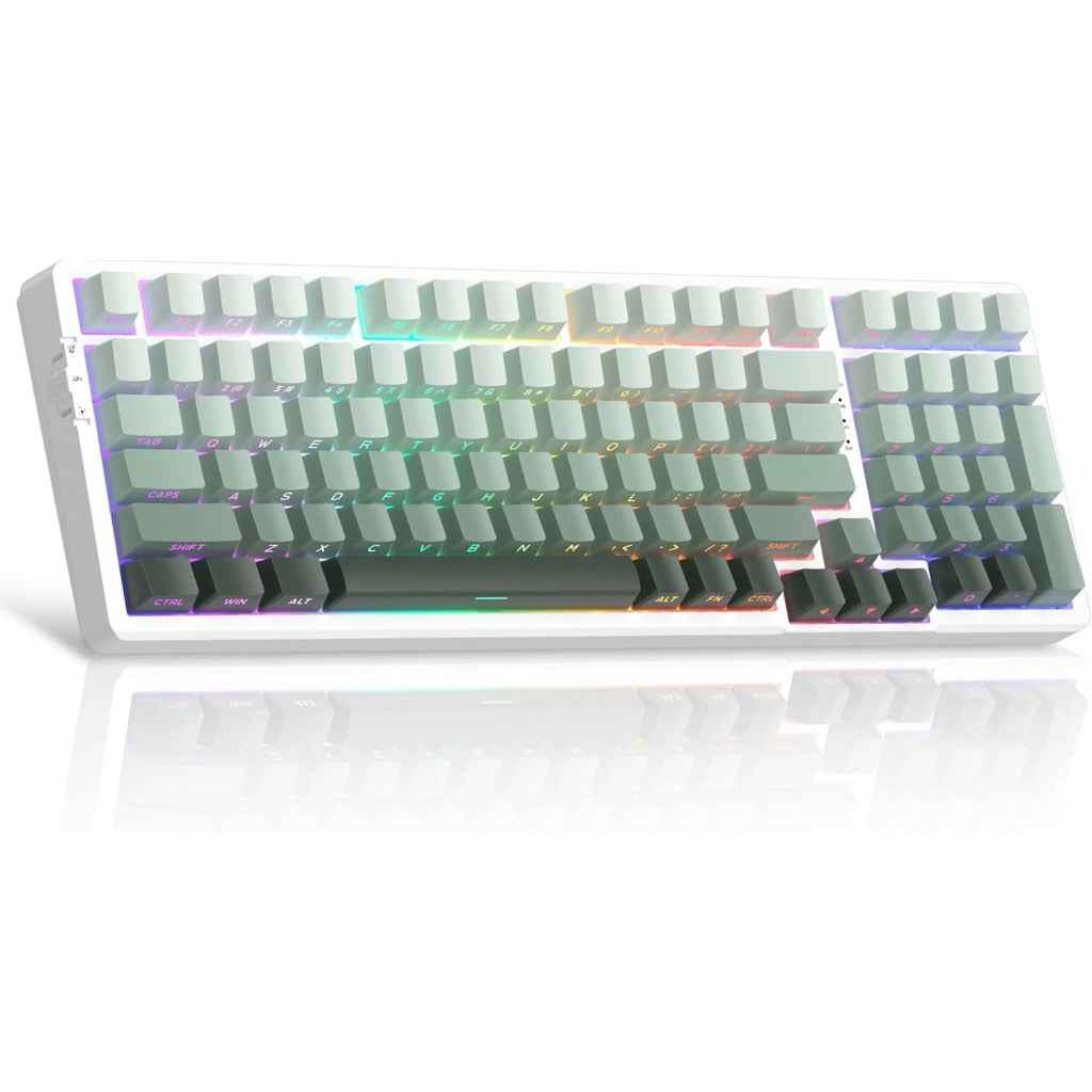 MageGee LIGHT100 2.4G/USB-C/BT5.0 8000mAh Wireless Creamy Keyboard