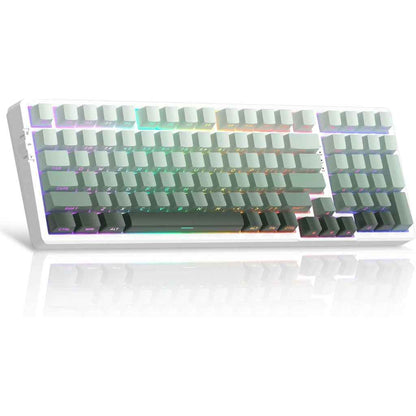 MageGee LIGHT100 2.4G/USB-C/BT5.0 8000mAh Wireless Creamy Keyboard