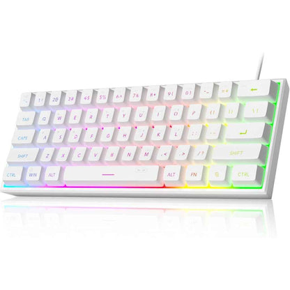 MageGee Mini 60% Membrane Gaming Keyboard, RGB Backlit 61 Key
